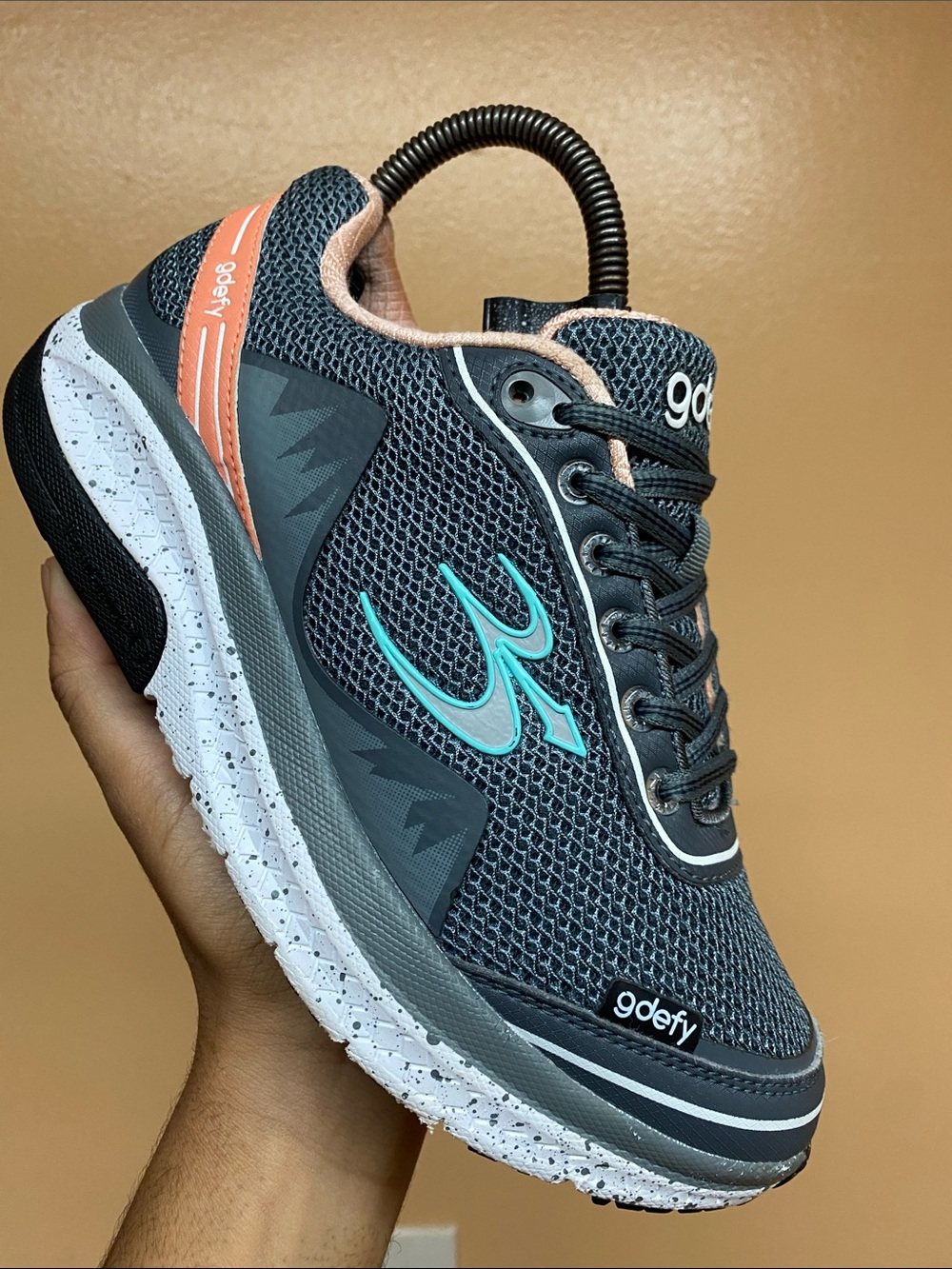 Gravity Defyer G-Defy Mighty Walk Women's Walking Sneakers “Gray Salmon” Size 7 - Picture 8 of 17